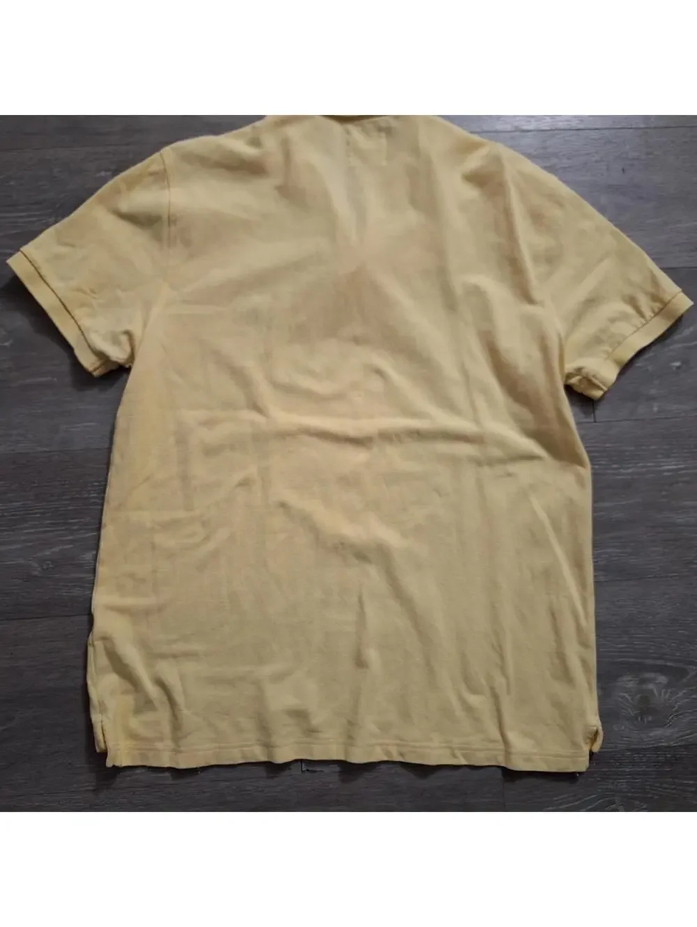 J. Crew Men's Pale Yellow Polo with Embroidered Logo Cotton Polo, Preppy Spring